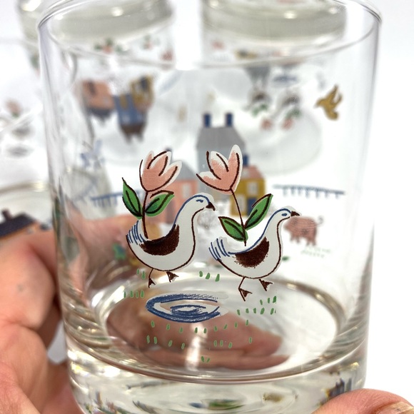 International Heartland Four (4) Juice Double Old Fashion Glasses - Picture 4 of 6